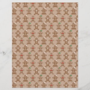 Cute Gingerbread Scrapbook Paper