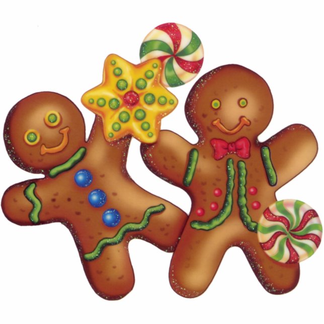 Cute Gingerbread Sculpture Ornament Photo Sculpture Decoration (Front)