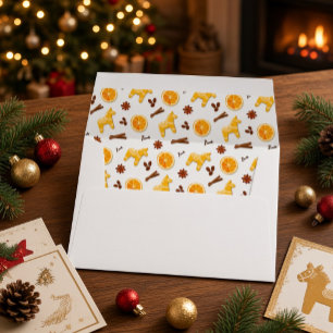 Cute Gingerbread & Spices Return Address Label Envelope