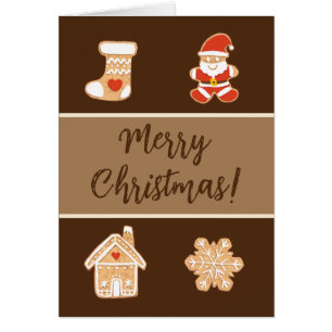 Cute gingerbread vintage Christmas card