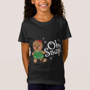 Cute Gingerbread Woman Biscuit Oh Snap! Christmas T-Shirt
