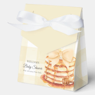 Cute Gingham Bow Pancake Brunch Baby Shower Favour Box
