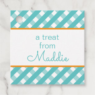 Cute Gingham Personalised Gift or Favour Tags