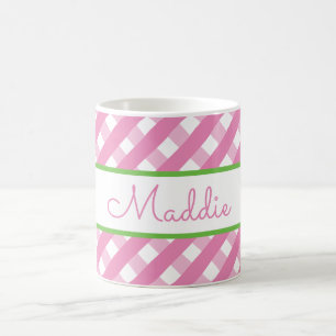 Cute Gingham Personalised Mug