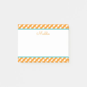 Cute Gingham Personalised Notepad
