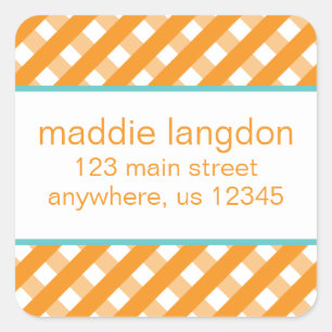 Cute Gingham Return Address Labels