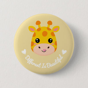 Cute Giraff Cleft Lip and Palate Awareness Support 6 Cm Round Badge