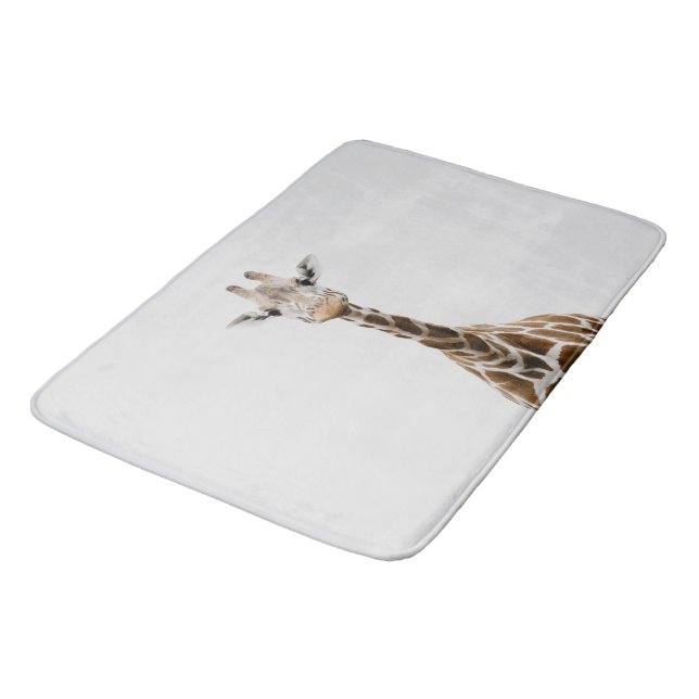 Cute Giraffe 1 #animal#art Bath Mat (Angled)