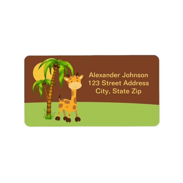 Cute Giraffe Address Label (Front)
