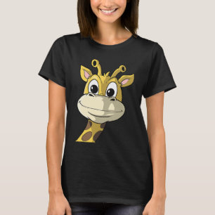 Cute Giraffe Animal Face Africa Zoo Safari  1 T-Shirt