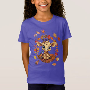 Cute Giraffe “Autism Awesome Autumn” T-Shirt