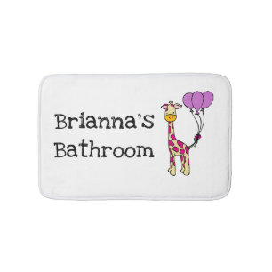 Cute Giraffe Bath Mat