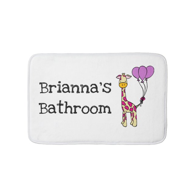 Cute Giraffe Bath Mat (Front)