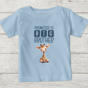 Cute giraffe big brother blue baby T-Shirt