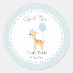 Cute Giraffe Birthday Sticker
