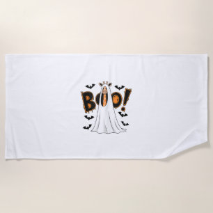 Cute Giraffe Boo Halloween Costume Zoo Lover _3 Beach Towel