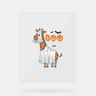 Cute Giraffe Boo Halloween Costume Zoo Lover _7 Acrylic Sign
