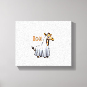 Cute Giraffe Boo Halloween Costume Zoo Lover Canvas Print