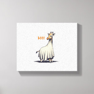 Cute Giraffe Boo Halloween Costume Zoo Lover Giraf Canvas Print