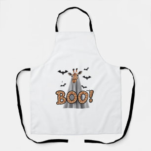 Cute Giraffe Boo Halloween Fun Costume Zoo Lover Apron
