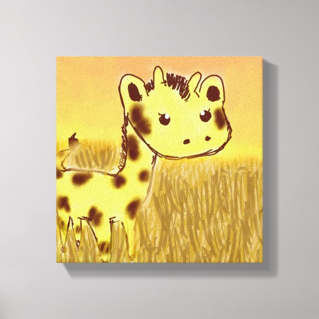Cute Giraffe Canvas Print (Front)