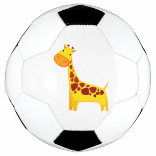 Cute giraffe cartoon football