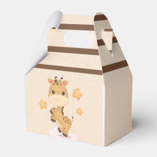 Cute Giraffe Cartoon Stars Baby Shower Favour Box