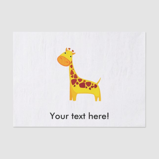 Cute giraffe cartoon tissue paper (Front)