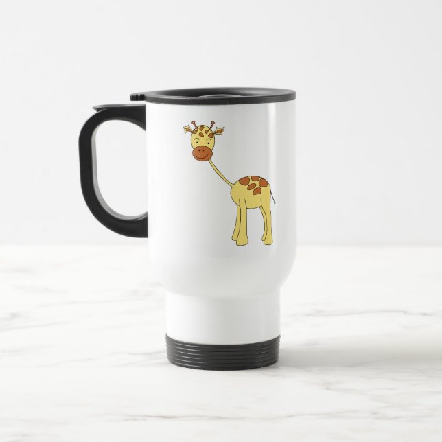 Cute Giraffe. Cartoon. Travel Mug (Left)