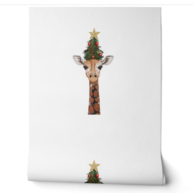 Cute Giraffe Christmas Tree Giraffe Lovers  _1 Wallpaper (Unrolling)