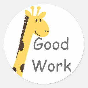 Cute Giraffe Classic Round Sticker