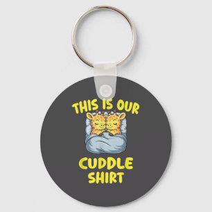 Cute Giraffe Couple This Is Our Cuddle Key Ring