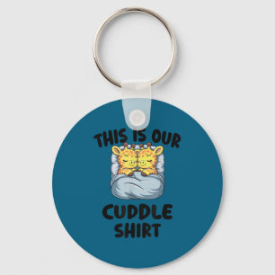 Cute Giraffe Couple This Is Our Cuddle Key Ring