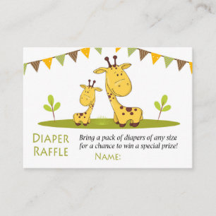 Cute giraffe Diaper Raffle Tickets