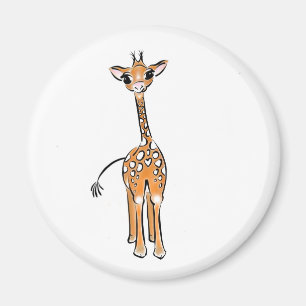 Cute giraffe drawing  magnet