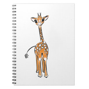 Cute giraffe drawing  notebook