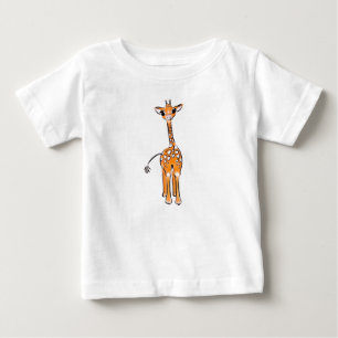 Cute Giraffe drawing, safari animals  Baby T-Shirt