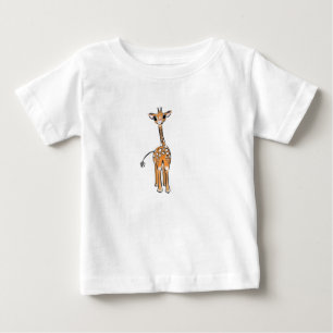 Cute Giraffe drawing, safari animals  Baby T-Shirt