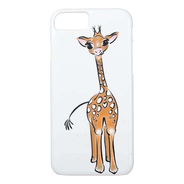 Cute Giraffe drawing, safari animals  Case-Mate iPhone Case (Back)
