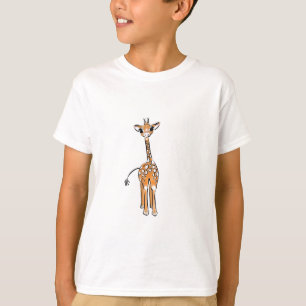 Cute Giraffe drawing, safari animals  T-Shirt