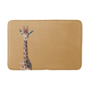 Cute giraffe face bath mat