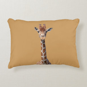 Cute giraffe face decorative cushion