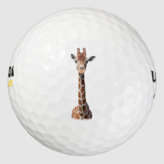 Cute giraffe face golf balls