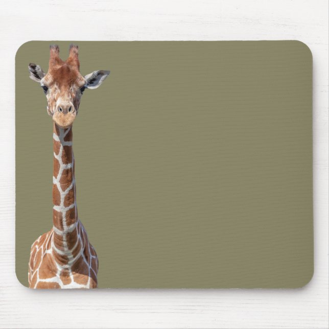 Cute giraffe face mouse mat (Front)