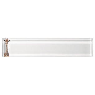 Cute giraffe face nameplate