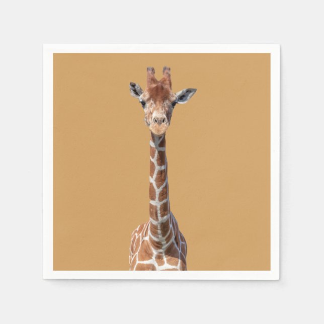 Cute giraffe face napkin (Front)