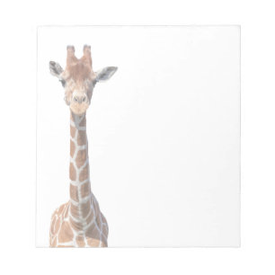 Cute giraffe face notepad