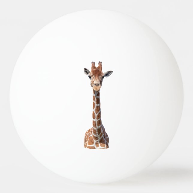Cute giraffe face ping pong ball (Front)