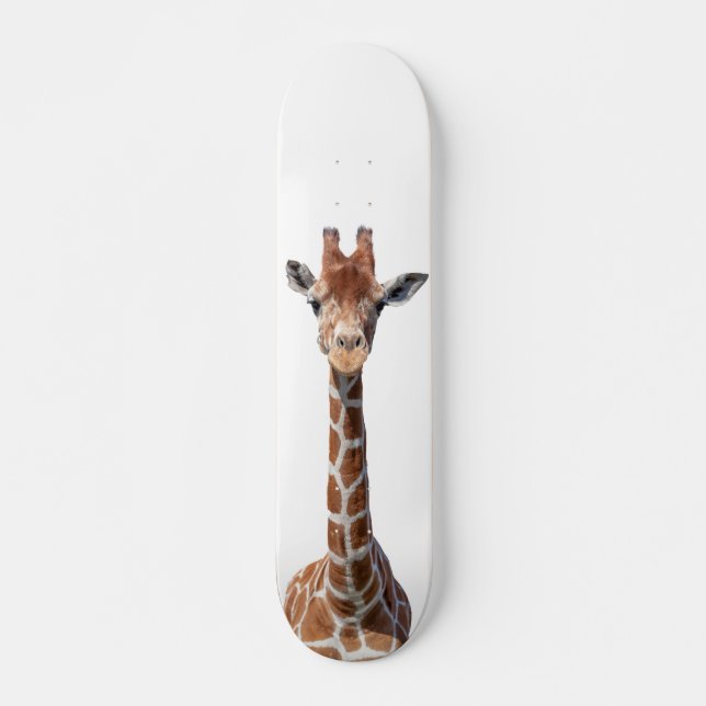 Cute giraffe face skateboard (Front)