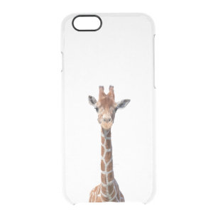 Cute giraffe face clear iPhone 6/6S case
